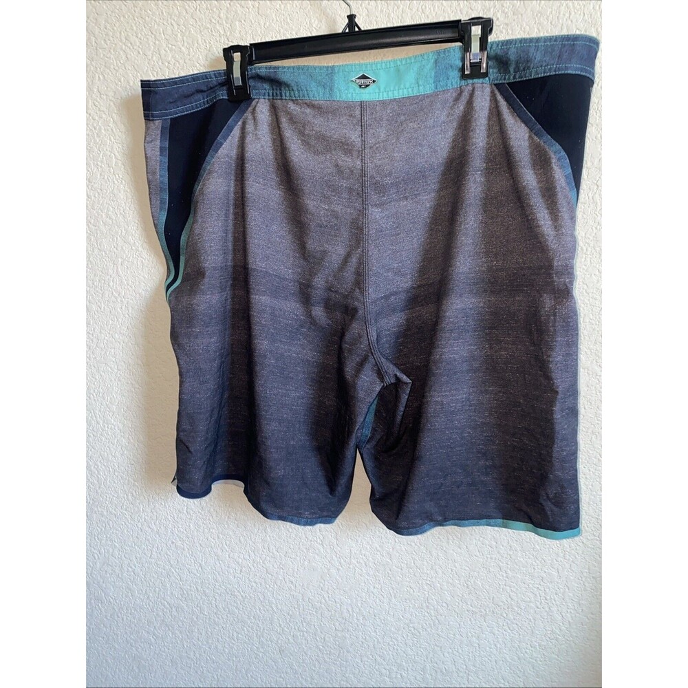 O Neill Board Swim Shorts Men 40 Super freak Surf Beach Stretch Zip Pocket Gray - Picture 5 of 10
